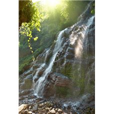 Картина на холсте по фото Модульные картины Печать портретов на холсте Горный водопад - Фотообои водопады