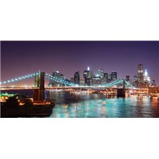 Картина на холсте по фото Модульные картины Печать портретов на холсте Бруклинский мост, Нью-Йорк - Фотообои Современный город|Нью-Йорк