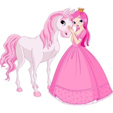 Картина на холсте по фото Модульные картины Печать портретов на холсте Принцесса с лошадью - Фотообои детские|принцессы и феи