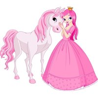 Принцесса с лошадью - Фотообои детские|принцессы и феи