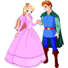 Картина на холсте по фото Модульные картины Печать портретов на холсте Принц и принцесса - Фотообои детские|принцессы и феи