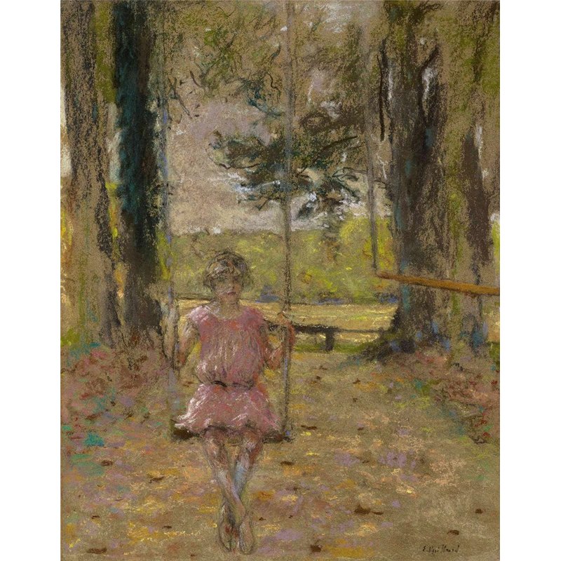 Лулу на качелях в парке