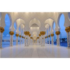 Картина на холсте по фото Модульные картины Печать портретов на холсте Мечеть в Абу-Даби, ОАЭ - Фотообои архитектура|Соборы и дворцы