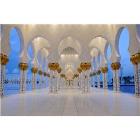 Портреты картины репродукции на заказ - Мечеть в Абу-Даби, ОАЭ - Фотообои архитектура|Соборы и дворцы