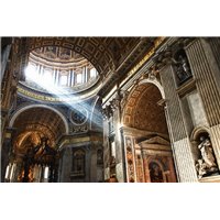Интерьер дворца с арками и фресками - Фотообои архитектура|Соборы и дворцы