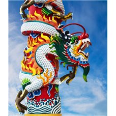 Картина на холсте по фото Модульные картины Печать портретов на холсте Китайский дракон - Фотообои архитектура|Восток