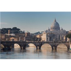 Картина на холсте по фото Модульные картины Печать портретов на холсте Мост Святого Ангела в Риме - Фотообои архитектура|Италия