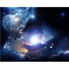 Картина на холсте по фото Модульные картины Печать портретов на холсте Сияющее небо - Фотообои Космос