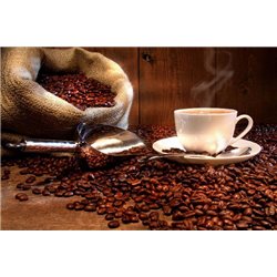 Мешок зерен кофе - Фотообои Еда и напитки|кофе - Модульная картины, Репродукции, Декоративные панно, Декор стен