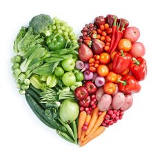 Картина на холсте по фото Модульные картины Печать портретов на холсте Сердце из овощей и фруктов - Фотообои Еда и напитки|овощи