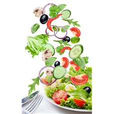Картина на холсте по фото Модульные картины Печать портретов на холсте Салат на тарелке - Фотообои Еда и напитки|овощи