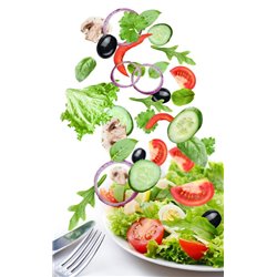 Салат на тарелке - Фотообои Еда и напитки|овощи - Модульная картины, Репродукции, Декоративные панно, Декор стен