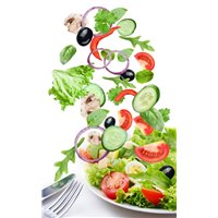 Салат на тарелке - Фотообои Еда и напитки|овощи