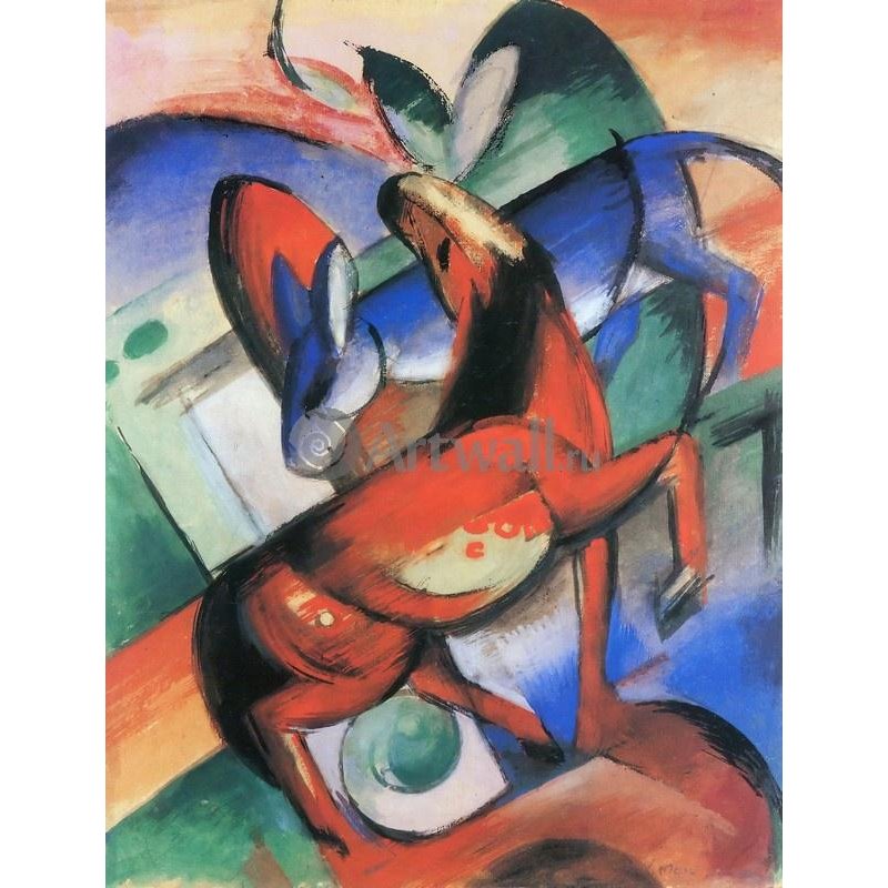 Красная лошадь и синий осел