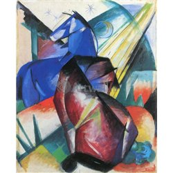 Красная и синяя лошади