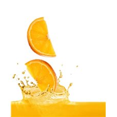 Картина на холсте по фото Модульные картины Печать портретов на холсте Дольки апельсина и сок - Фотообои Еда и напитки|напитки
