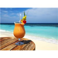 Коктейль на берегу моря - Фотообои Еда и напитки|напитки