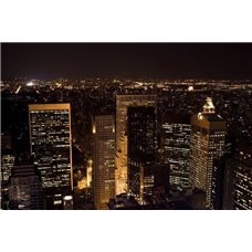 Картина на холсте по фото Модульные картины Печать портретов на холсте Золотые огни Нью-Йорка - Фотообои Современный город|Нью-Йорк