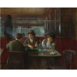 Игра в трик-трак в кафе