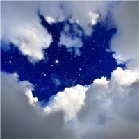 Портреты картины репродукции на заказ - Звезды сквозь облака - Фотообои Небо