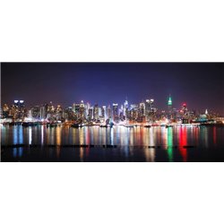 Панорама ночного города - Фотообои Современный город - Модульная картины, Репродукции, Декоративные панно, Декор стен