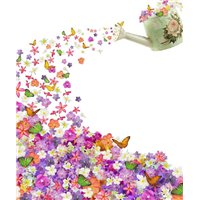Цветы из лейки - Фотообои цветы|другие