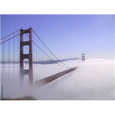 Картина на холсте по фото Модульные картины Печать портретов на холсте Мост Золотые ворота в Сан-Франциско - Фотообои архитектура