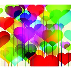 Цветные сердца - Для подростков - Модульная картины, Репродукции, Декоративные панно, Декор стен