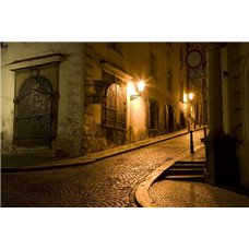 Картина на холсте по фото Модульные картины Печать портретов на холсте Ночная улица - Фотообои Старый город|Испания