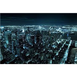 Вид на ночной Нью-Йорк - Фотообои Современный город|Манхэттен - Модульная картины, Репродукции, Декоративные панно, Декор стен