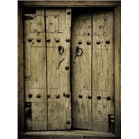 Портреты картины репродукции на заказ - Деревянная дверь - Фотообои Старый город