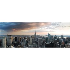 Картина на холсте по фото Модульные картины Печать портретов на холсте Тучи над Нью-Йорком - Фотообои Современный город