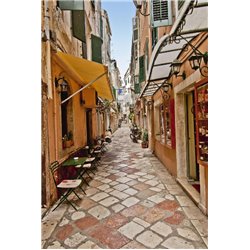 Уличное кафе - Фотообои Старый город|Средиземноморье - Модульная картины, Репродукции, Декоративные панно, Декор стен