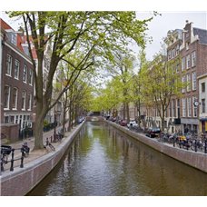 Картина на холсте по фото Модульные картины Печать портретов на холсте Весенний Амстердам - Фотообои Современный город