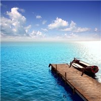 Лодка у причала - Фотообои Море