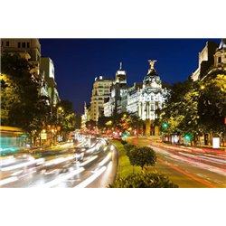 Ночной Мадрид - Фотообои Современный город - Модульная картины, Репродукции, Декоративные панно, Декор стен