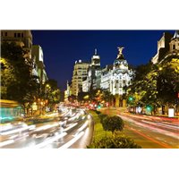 Ночной Мадрид - Фотообои Современный город