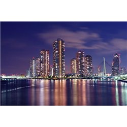 Ночной город - Фотообои Современный город|Гонконг - Модульная картины, Репродукции, Декоративные панно, Декор стен