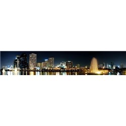 Панорама ночного города - Фотообои Современный город|Гонконг - Модульная картины, Репродукции, Декоративные панно, Декор стен