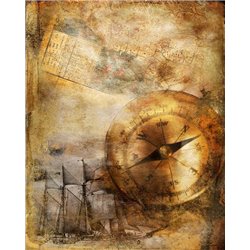 Старый компас - Фотообои винтаж - Модульная картины, Репродукции, Декоративные панно, Декор стен