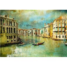 Картина на холсте по фото Модульные картины Печать портретов на холсте Гранд-Канал в Венеции - Фотообои винтаж