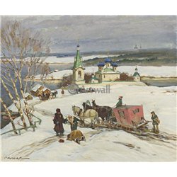 Деревня зимой