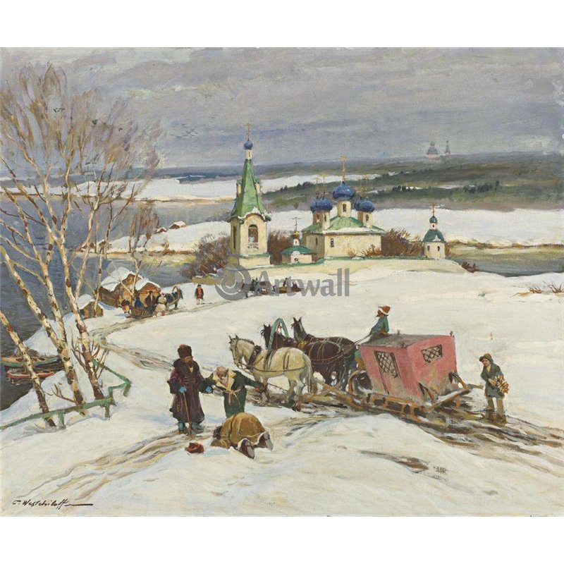 Деревня зимой