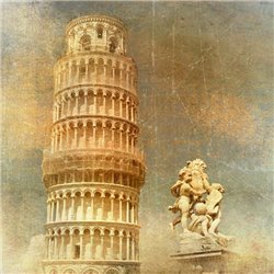 Пизанская башня, Италия - Фотообои винтаж - Модульная картины, Репродукции, Декоративные панно, Декор стен