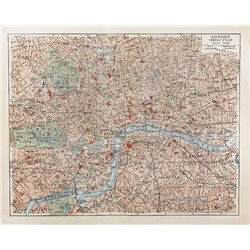 Карта Лондона - Фотообои винтаж - Модульная картины, Репродукции, Декоративные панно, Декор стен