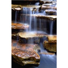 Картина на холсте по фото Модульные картины Печать портретов на холсте Каскадный водопад на камнях - Фотообои водопады