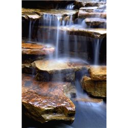 Каскадный водопад на камнях - Фотообои водопады - Модульная картины, Репродукции, Декоративные панно, Декор стен