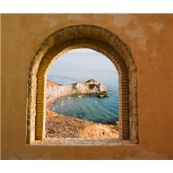 Вид на море через арку - Вид из окна - Модульная картины, Репродукции, Декоративные панно, Декор стен