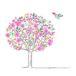 Цветущее дерево - Фотообои Романтик - Модульная картины, Репродукции, Декоративные панно, Декор стен