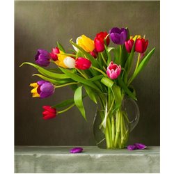 Тюльпаны в вазе - Фотообои цветы|тюльпаны - Модульная картины, Репродукции, Декоративные панно, Декор стен
